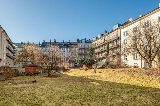 Fantastisk parklignende bakgård!