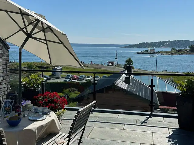 Sommerbilde av utsikten
